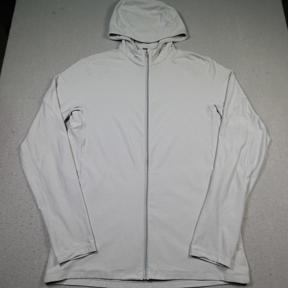 Lululemon Jacket Mens Large Gray Hooded Full Zip Running Training Athletic
